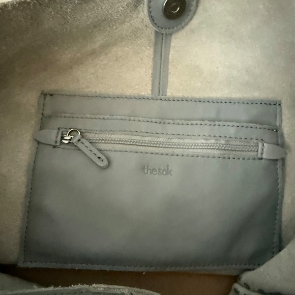 The Sak Gray Shoulder Bag with Brown Handles - Picture 13 of 16